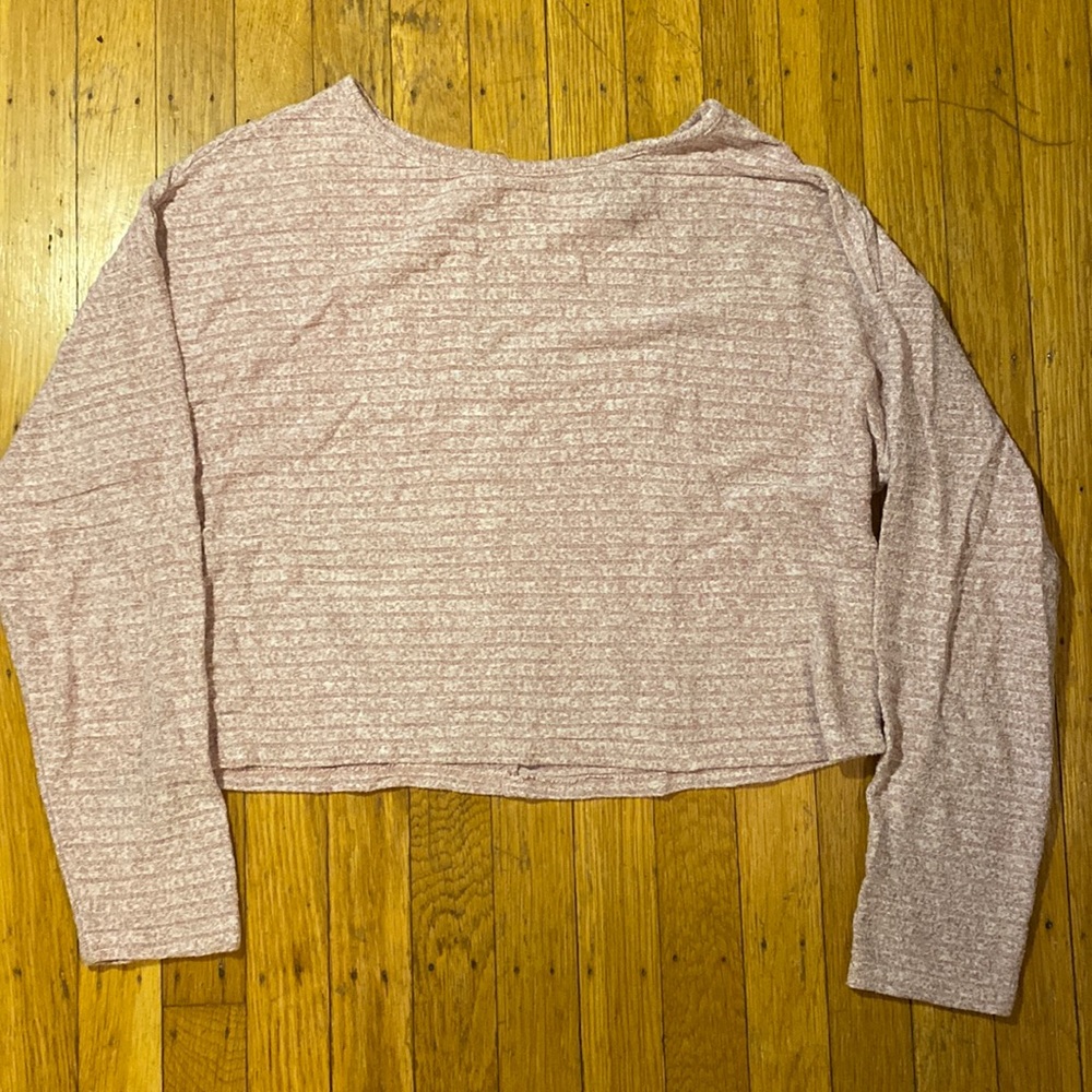 pink cropped sweater